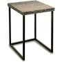 Side table Grey Metal Mother of pearl Particleboard (47 x 62 x 47 cm)