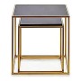 Set of 2 tables Black Golden 50 x 50 x 50 cm