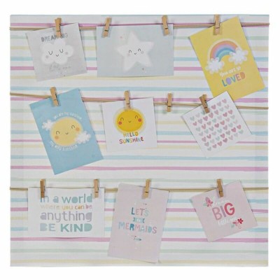 Photo frame DKD Home Decor Sunshine Multicolour Canvas Baby 50 x 2 x 50 cm