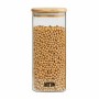 Food Preservation Container Quttin Bamboo Borosilicate Glass 1 L (12 Units)