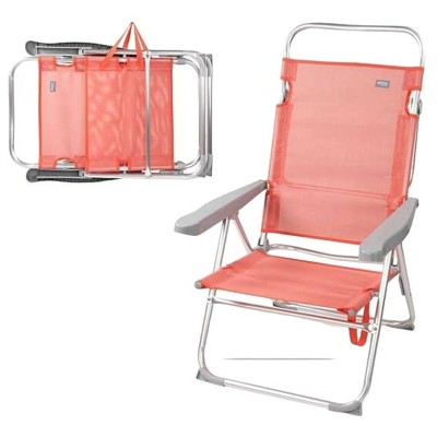 Beach Chair Colorbaby Pink 48 x 57 x 99 cm Multi-position