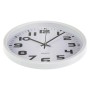 Horloge Murale Versa Blanc Plastique 3,8 x 25 x 25 cm