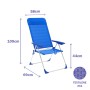 Folding Chair Marbueno Blue 69 x 109 x 58 cm