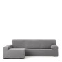 Left long arm chaise longue cover Eysa JAZ Grey 180 x 120 x 360 cm