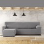 Right short arm chaise longue cover Eysa JAZ Grey 120 x 120 x 360 cm