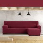 Right short arm chaise longue cover Eysa JAZ Burgundy 120 x 120 x 360 cm