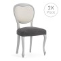 Housse de Chaise Eysa JAZ Gris foncé 50 x 5 x 50 cm 2 Unités