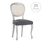 Housse de Chaise Eysa BRONX Gris foncé 50 x 5 x 50 cm 2 Unités