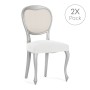 Housse de Chaise Eysa BRONX Blanc 50 x 5 x 50 cm 2 Unités