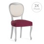 Housse de Chaise Eysa TROYA Bordeaux 50 x 5 x 50 cm 2 Unités