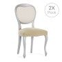 Housse de Chaise Eysa BRONX Beige 50 x 5 x 50 cm 2 Unités