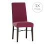 Housse de Chaise Eysa BRONX Bordeaux 50 x 55 x 50 cm 2 Unités