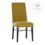 Housse de Chaise Eysa BRONX Moutarde 50 x 55 x 50 cm 2 Unités