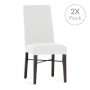 Housse de Chaise Eysa BRONX Blanc 50 x 55 x 50 cm 2 Unités