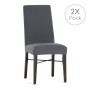 Housse de Chaise Eysa BRONX Gris foncé 50 x 55 x 50 cm 2 Unités