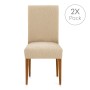 Housse de Chaise Eysa TROYA Beige 50 x 55 x 50 cm 2 Unités