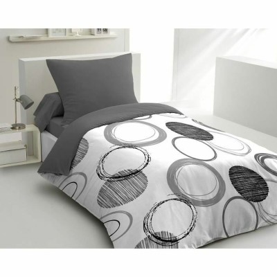 Housse de Couette HOME LINGE PASSION Audace Gris clair 140 x 200 cm