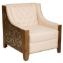 Fauteuil Alexandra House Living Beige 80 x 80 x 72 cm Rembourrage