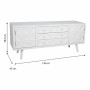 Multipurpose Chest of Drawers Alexandra House Living White Fir wood MDF Wood 43 x 58 x 136 cm