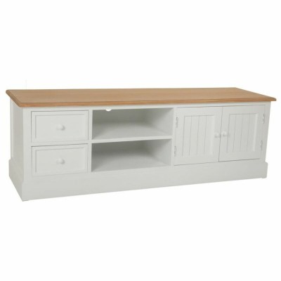 Multipurpose Chest of Drawers Alexandra House Living White Natural Paolownia wood MDF Wood 45 x 50 x 150 cm