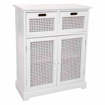 Hall Alexandra House Living White Cane Paolownia wood MDF Wood 29 x 75 x 60 cm