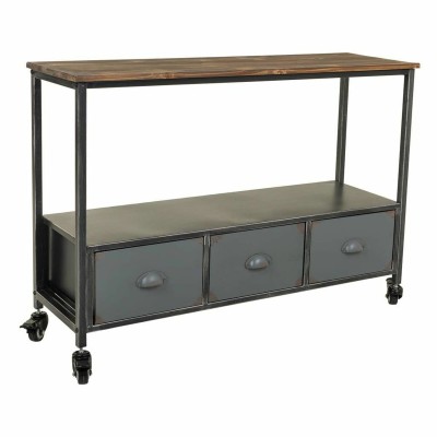 Hall Alexandra House Living Brown Grey Wood Metal 32 x 72 x 100 cm