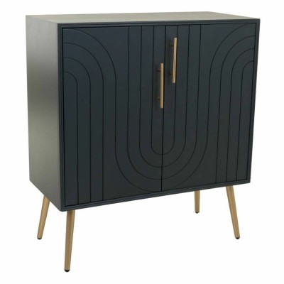 Meuble d'Entrée Alexandra House Living Gris Doré Bois MDF 37 x 84 x 75 cm