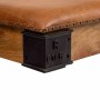 Centre Table Alexandra House Living Leather Wood Iron 90 x 52 x 165 cm