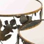 Set of 2 tables Alexandra House Living Golden Glass Iron 60 x 56 x 60 cm