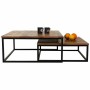 Set of 2 tables Alexandra House Living Natural Iron Mango wood 75 x 34 x 75 cm