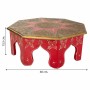 Table Basse Alexandra House Living Blanc Rouge Laiton Bois MDF 40 x 15 x 40 cm