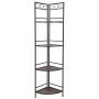 Corner Shelves Alexandra House Living Black Golden Metal MDF Wood 36 x 165 x 50 cm