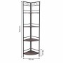 Corner Shelves Alexandra House Living Black Golden Metal MDF Wood 36 x 165 x 50 cm