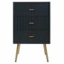 Nightstand Alexandra House Living Golden Dark grey 35 x 76 x 44 cm