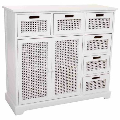 Buffet Alexandra House Living Blanc Bois de paulownia Bois MDF 33 x 78 x 86 cm