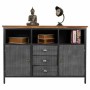 Buffet Alexandra House Living Marron Gris Bois Métal 36 x 82 x 121 cm