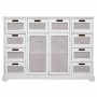 Sideboard Alexandra House Living White Paolownia wood MDF Wood 33 x 78 x 113 cm