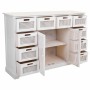 Sideboard Alexandra House Living White Paolownia wood MDF Wood 33 x 78 x 113 cm