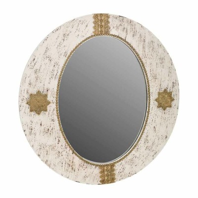 Wall mirror Alexandra House Living Golden Mango wood 1 x 80 x 80 cm