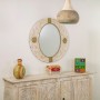 Wall mirror Alexandra House Living Golden Mango wood 1 x 80 x 80 cm