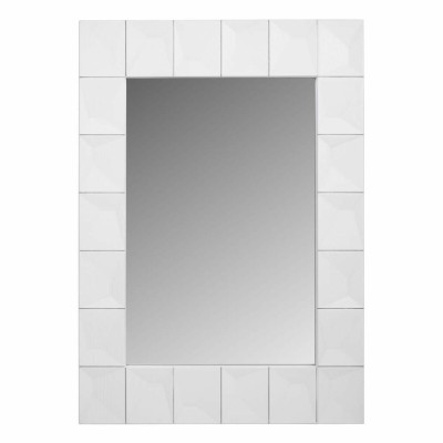 Wall mirror Alexandra House Living White Glass MDF Wood 4 x 119 x 84 cm