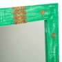 Wall mirror Alexandra House Living Green Golden Glass Mango wood 1 x 113 x 52 cm