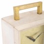 Table clock Alexandra House Living Brass Glass Iron Mango wood 9 x 30 x 15 cm