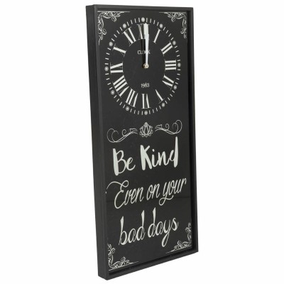 Wall Clock Alexandra House Living Black Glass Iron MDF Wood 76 x 3 x 36 cm