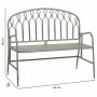 Bench Alexandra House Living Green Metal 56 x 98 x 118 cm