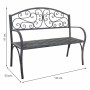 Banc Alexandra House Living Gris Fer 53 x 91 x 153 cm