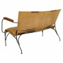 Bench Alexandra House Living Leather Iron Mango wood 71 x 76 x 127 cm