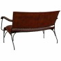 Banc Alexandra House Living Marron Cuir Métal Fer 62 x 75 x 112 cm