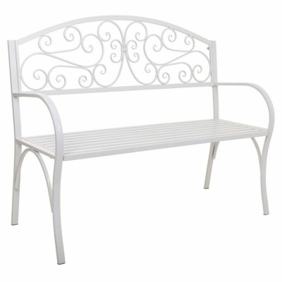 Bench Alexandra House Living White Iron 53 x 91 x 153 cm