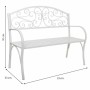 Bench Alexandra House Living White Iron 53 x 91 x 153 cm